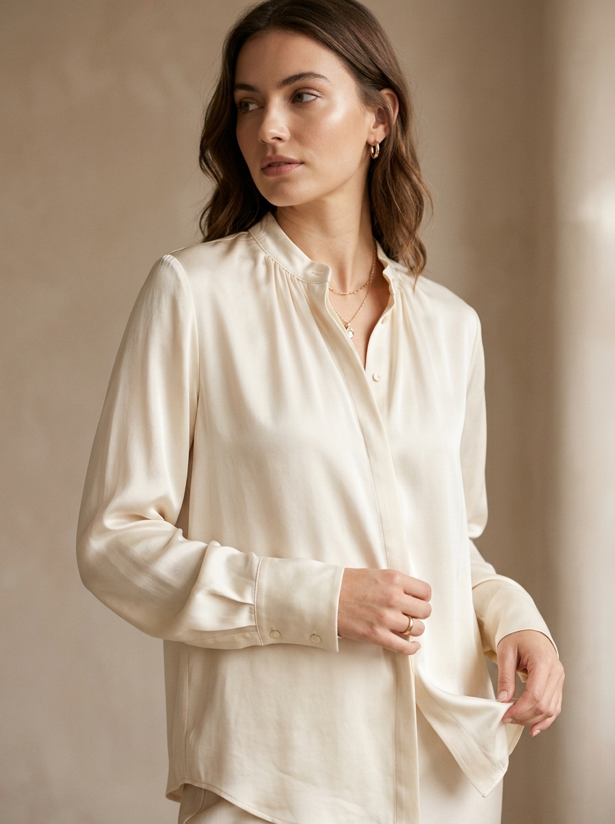 Ivory Silk Blouse