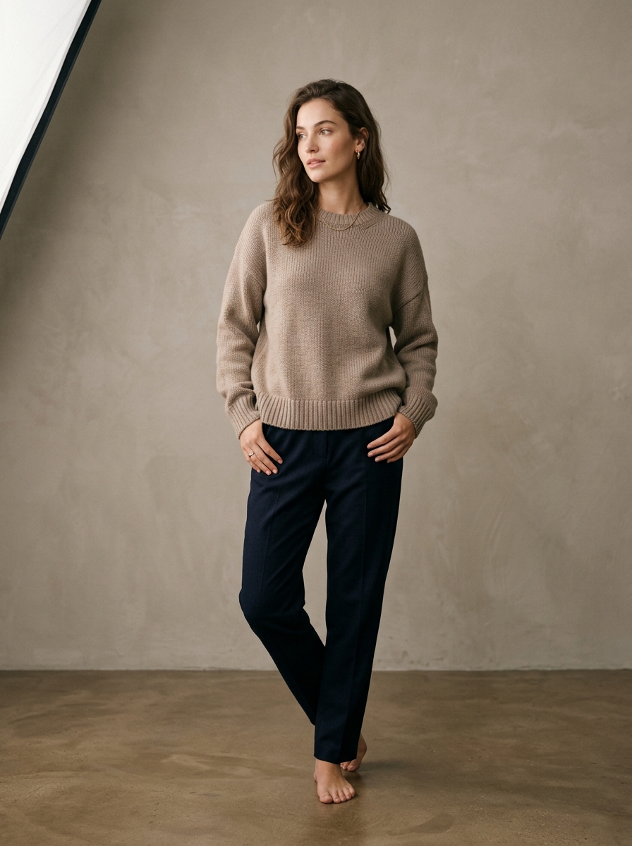 Cashmere Blend Crew Sweater